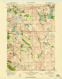 1949 Map of Lake Elmo, MN, 1958 Print