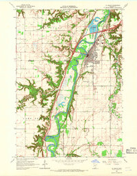 1965 Map of Le Sueur, 1966 Print