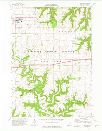 1974 Map of Lewiston, MN, 1976 Print