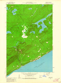 1959 Map of Lutsen, MN, 1962 Print