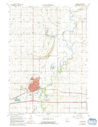 Download a high-resolution, GPS-compatible USGS topo map for Luverne, MN (1992 edition)