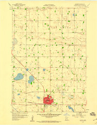 1958 Map of Madison, MN, 1959 Print