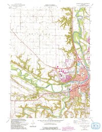 Download a high-resolution, GPS-compatible USGS topo map for Mankato West, MN (1993 edition)