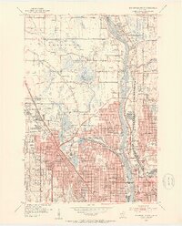 preview thumbnail of historical topo map of Hennepin County, MN in 1952