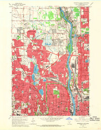 Download a high-resolution, GPS-compatible USGS topo map for Minneapolis North, MN (1969 edition)