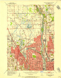 Download a high-resolution, GPS-compatible USGS topo map for Minneapolis North, MN (1954 edition)