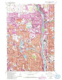 Download a high-resolution, GPS-compatible USGS topo map for Minneapolis North, MN (1993 edition)