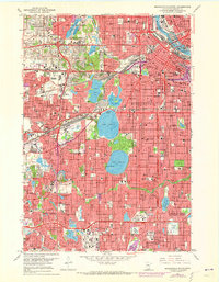 preview thumbnail of historical topo map of Hennepin County, MN in 1967