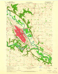 preview thumbnail of historical topo map of New Ulm, MN in 1964