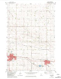 Download a high-resolution, GPS-compatible USGS topo map for Olivia, MN (1983 edition)