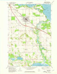 preview thumbnail of historical topo map of Perham, MN in 1973