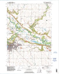 preview thumbnail of historical topo map of Redwood Falls, MN in 1992
