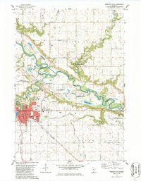 1982 Map of Redwood Falls, 1986 Print