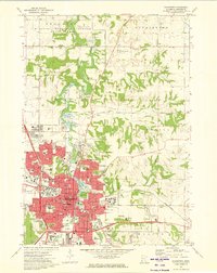 Download a high-resolution, GPS-compatible USGS topo map for Rochester, MN (1975 edition)