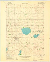 1960 Map of Round Lake, MN, 1962 Print