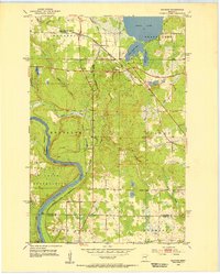 Download a high-resolution, GPS-compatible USGS topo map for Saginaw, MN (1955 edition)