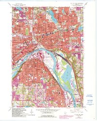 Download a high-resolution, GPS-compatible USGS topo map for St Paul East, MN (1993 edition)
