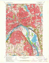 preview thumbnail of historical topo map of Ramsey County, MN in 1967