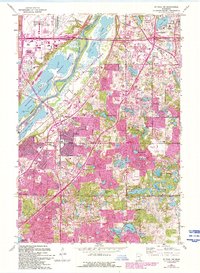 Download a high-resolution, GPS-compatible USGS topo map for St Paul SW, MN (1993 edition)