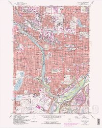 Download a high-resolution, GPS-compatible USGS topo map for St Paul West, MN (1993 edition)