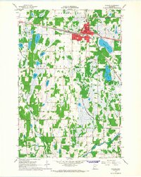 1966 Map of Staples, 1967 Print