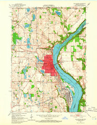 1951 Map of Stillwater, MN, 1966 Print