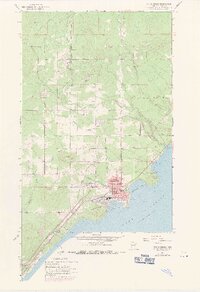 1957 Map of Two Harbors, MN, 1970 Print