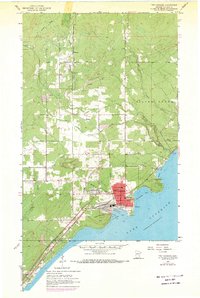 1957 Map of Two Harbors, MN, 1970 Print