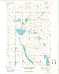 1973 Map of Wendell, MN, 1975 Print