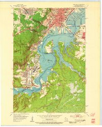 Download a high-resolution, GPS-compatible USGS topo map for West Duluth, MN (1955 edition)