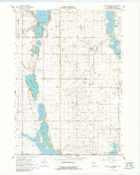 1967 Map of Emmet County, IA, 1988 Print