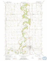 Download a high-resolution, GPS-compatible USGS topo map for Winnebago, MN (1991 edition)