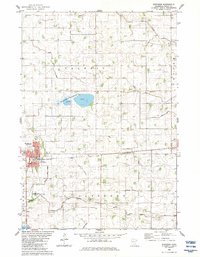 1982 Map of Winthrop, MN, 1983 Print