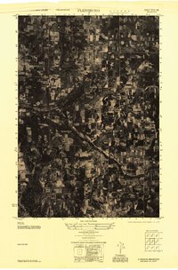 1947 Map of Flensburg, 1951 Print