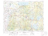 1954 Map of Akeley, MN, 1986 Print