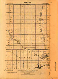 1924 Map of Ada, MN, 1944 Print