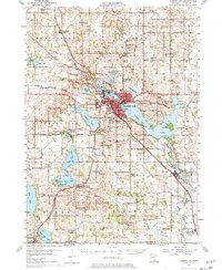 preview thumbnail of historical topo map of Albert Lea, MN in 1954