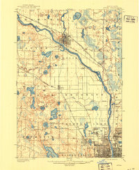 1902 Map of Anoka, 1921 Print