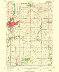 1954 Map of Austin, 1975 Print