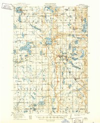 1911 Map of Pope County, MN, 1949 Print