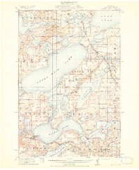 preview thumbnail of historical topo map of Battle Lake, MN in 1914