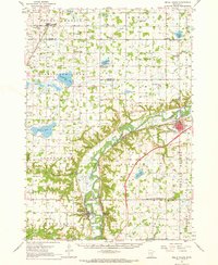 1957 Map of Belle Plaine, 1968 Print