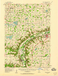 1957 Map of Belle Plaine, 1958 Print