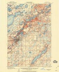 1915 Map of Brainerd, 1960 Print