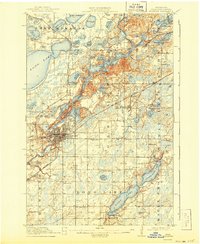 preview thumbnail of historical topo map of Brainerd, MN in 1918