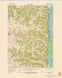 1956 Map of Brownsville, MN, 1968 Print