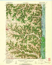 1956 Map of Brownsville, MN, 1958 Print