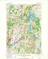 preview thumbnail of historical topo map of Cambridge, MN in 1961