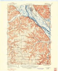 1937 Map of Cochrane, WI, 1950 Print