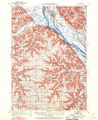 1934 Map of Wabasha County, MN, 1968 Print